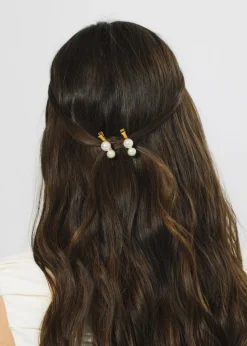Gretel Hair Clips in Pearl