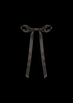 Gretta Bow Barrette in Black