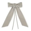 Grey Velvet Napkin Bows, Set of 4