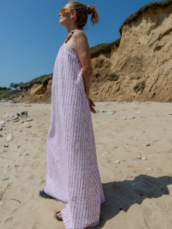 Grikos Stripe Dress in White