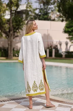 Hampton Caftan Green Paisley