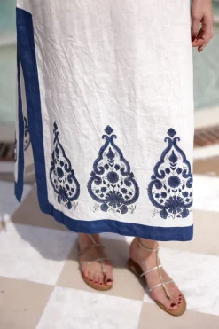 Hampton Caftan Indigo Paisley