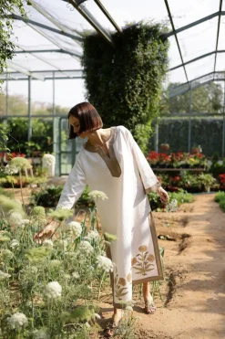 Hampton Caftan Khaki Flower