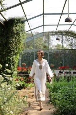 Hampton Caftan Khaki Flower