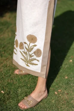 Hampton Caftan Khaki Flower