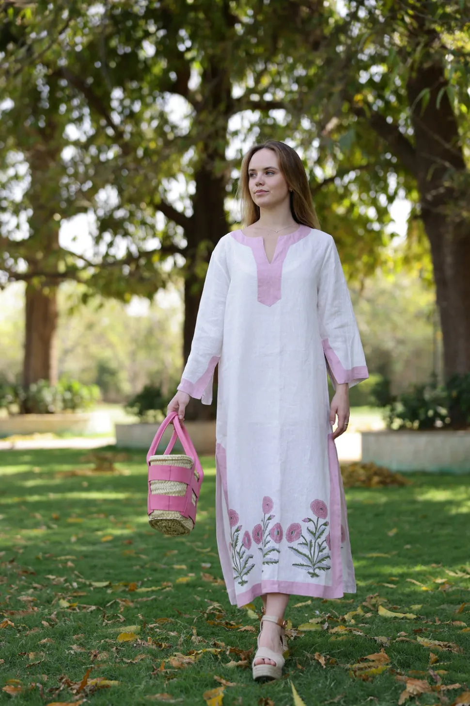 Hampton Caftan Pink Flower
