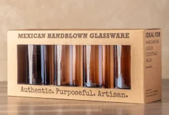 Handblown Glasses in Set of 4 in Tamarind