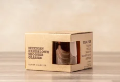 Handblown Shooter Glasses, Set of 4