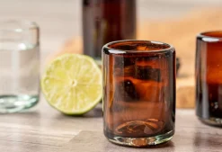 Handblown Shooter Glasses, Set of 4