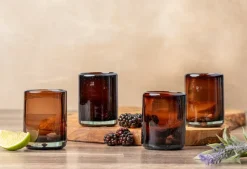 Handblown Shooter Glasses, Set of 4