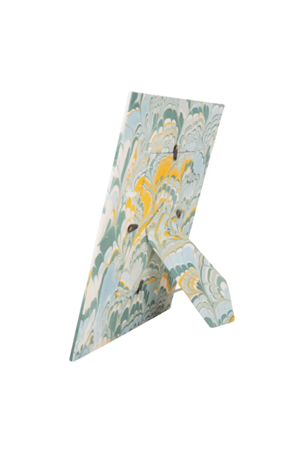 Hand-Marbled Large Wall Picture Frame 5x7 in Blue