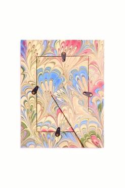 Hand-Marbled Picture Frame 4x6 in Multicolor