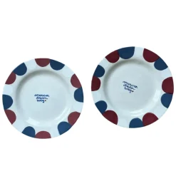 Hand-painted “American Dream, Baby” Plates, Set of 2