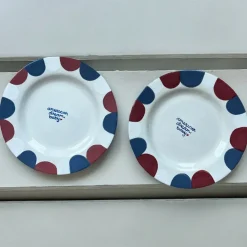 Hand-painted “American Dream, Baby” Plates, Set of 2