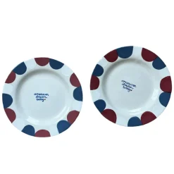 Hand-painted “American Dream, Baby” Plates, Set of 2
