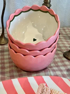 Hand-painted Custom Initial Bowls, Set of 4
