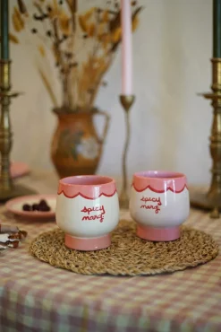 Hand-painted “Spicy Marg” Cups, Set of 2