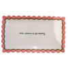 Hand-painted “This Kitchen is for Dancing” Scalloped Tray