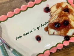 Hand-painted “This Kitchen is for Dancing” Scalloped Tray