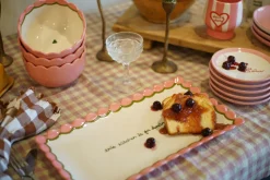 Hand-painted “This Kitchen is for Dancing” Scalloped Tray