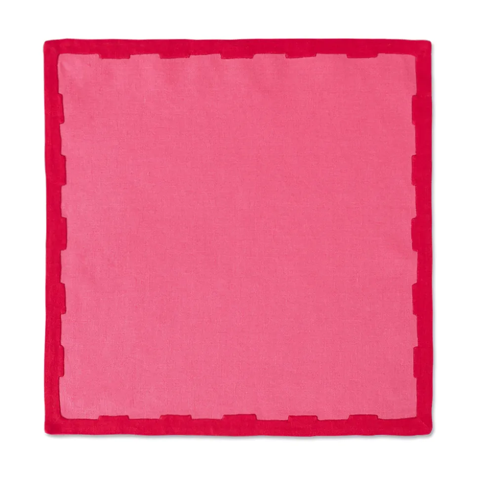 Hanover Placemats in Pink and Red, Set of 2