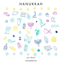 Hanukkah Women's Button Front Pajama Set