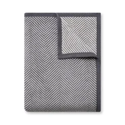 Harborview Herringbone Ash Blanket
