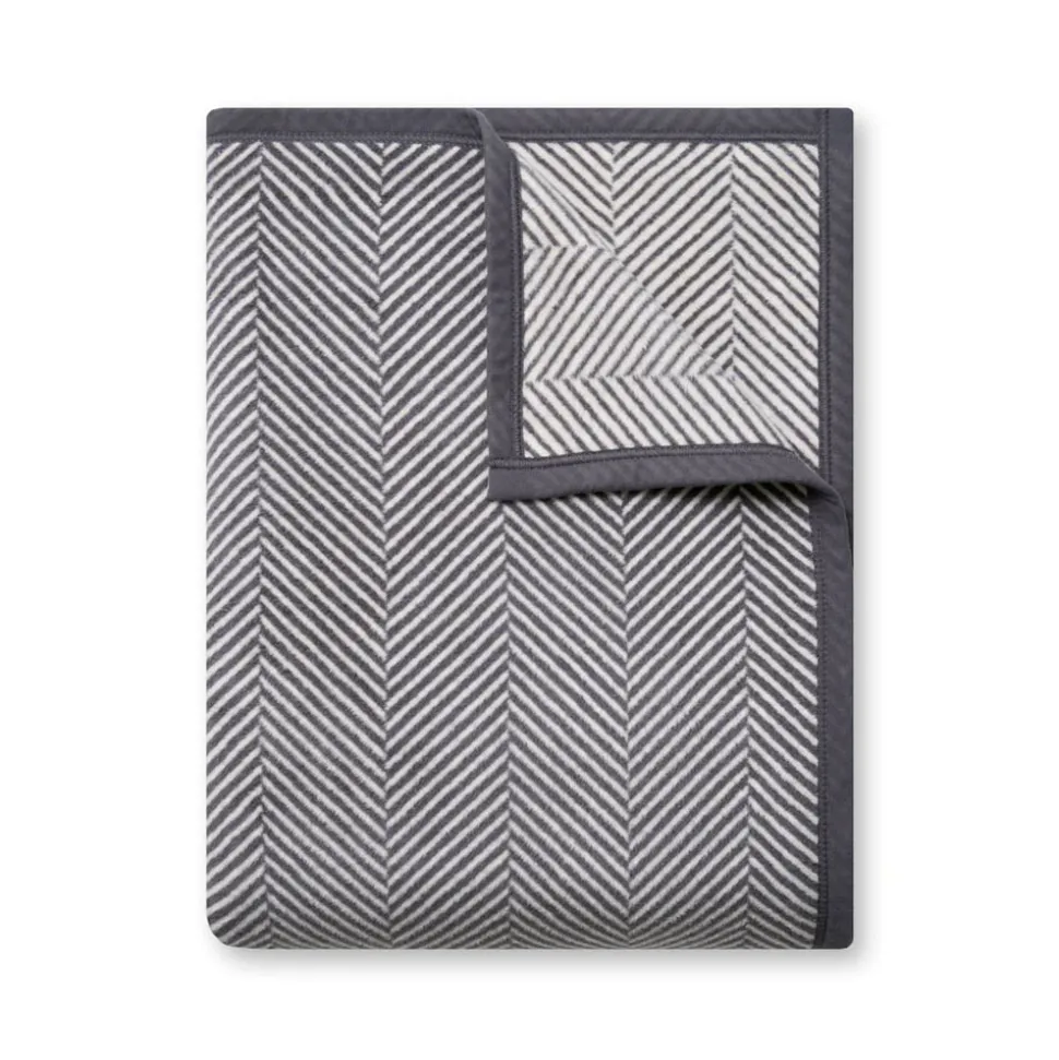 Harborview Herringbone Ash Blanket