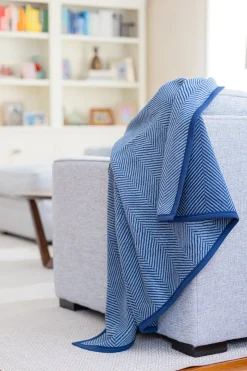 Harborview Herringbone Navy Original Blanket
