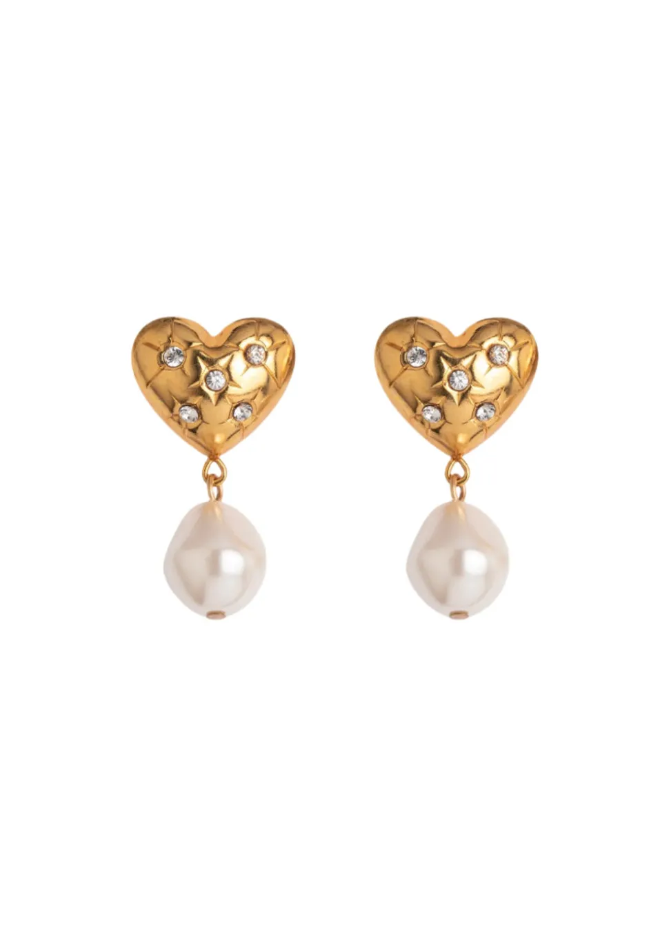 Hayden Earrings in Crystal Antique Gold