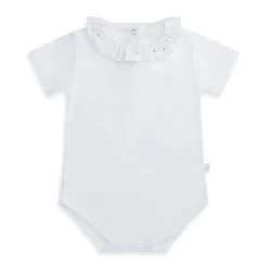 Heart And Angel Wing Short Sleeve Onesie
