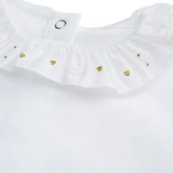 Heart And Angel Wing Short Sleeve Onesie