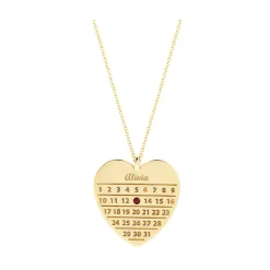Heart Diamond Days Calendar Necklace