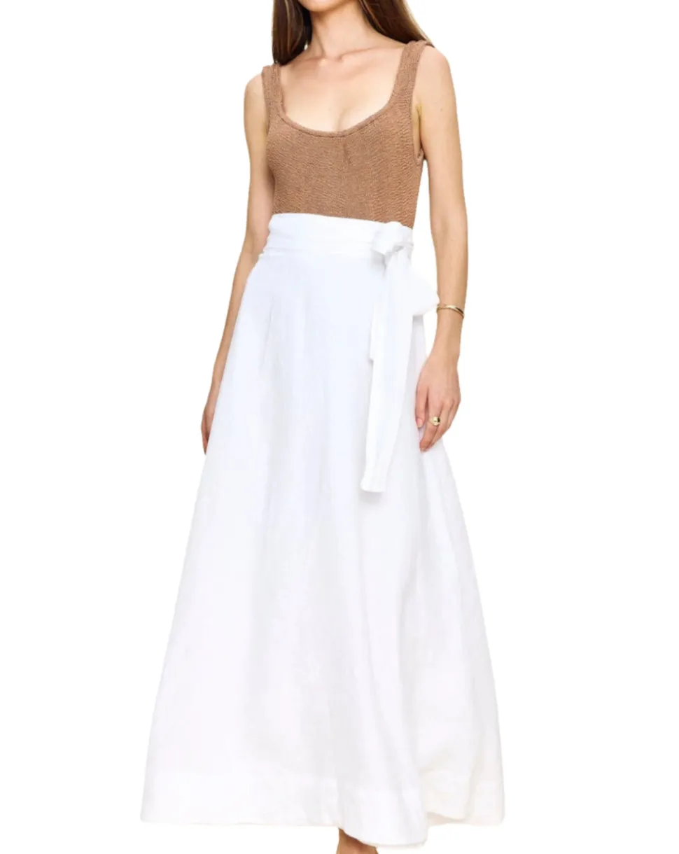 Helena Wrap Skirt in White