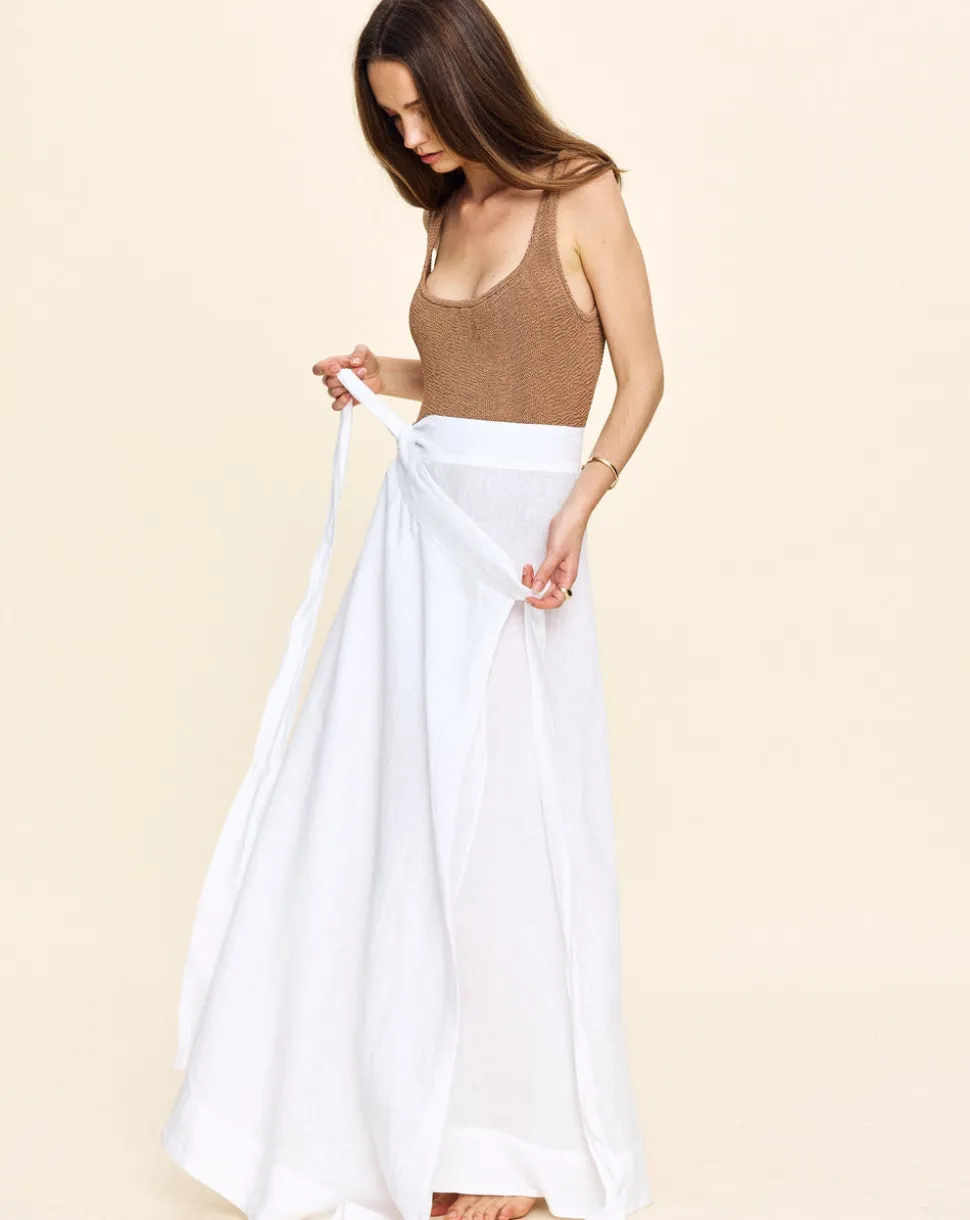 Helena Wrap Skirt in White