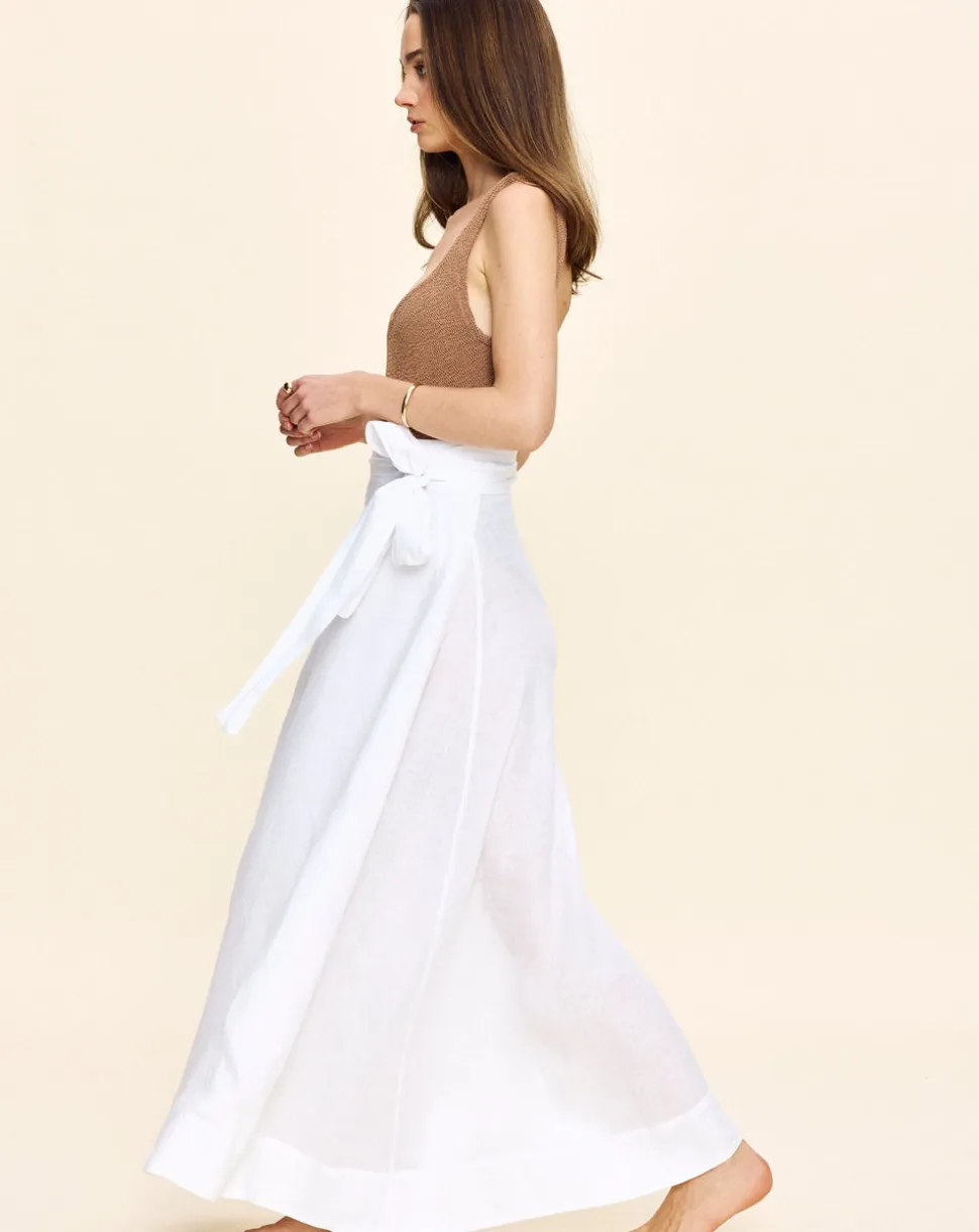 Helena Wrap Skirt in White