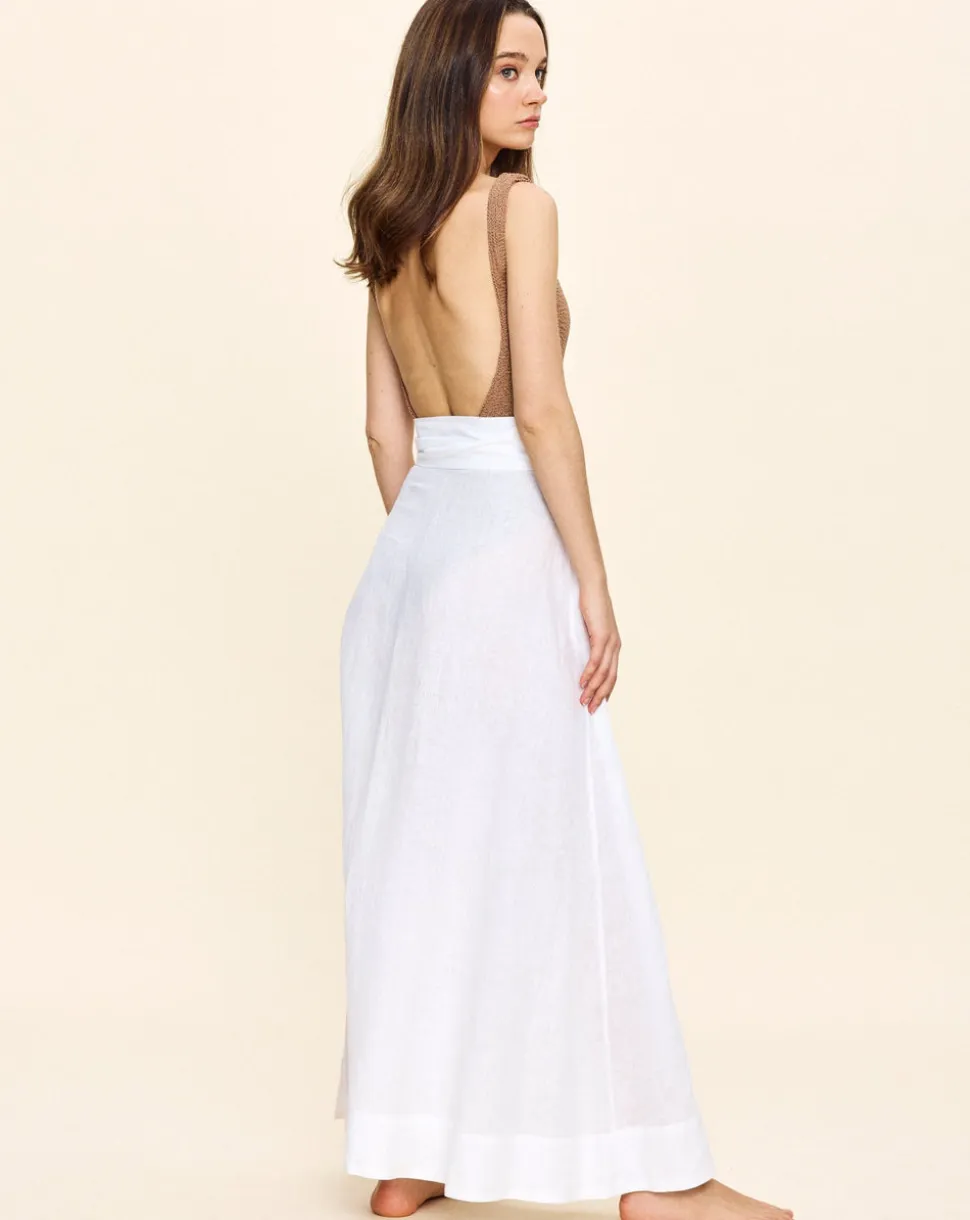 Helena Wrap Skirt in White