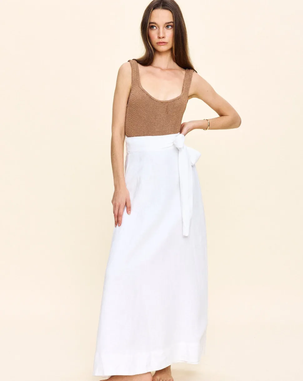 Helena Wrap Skirt in White