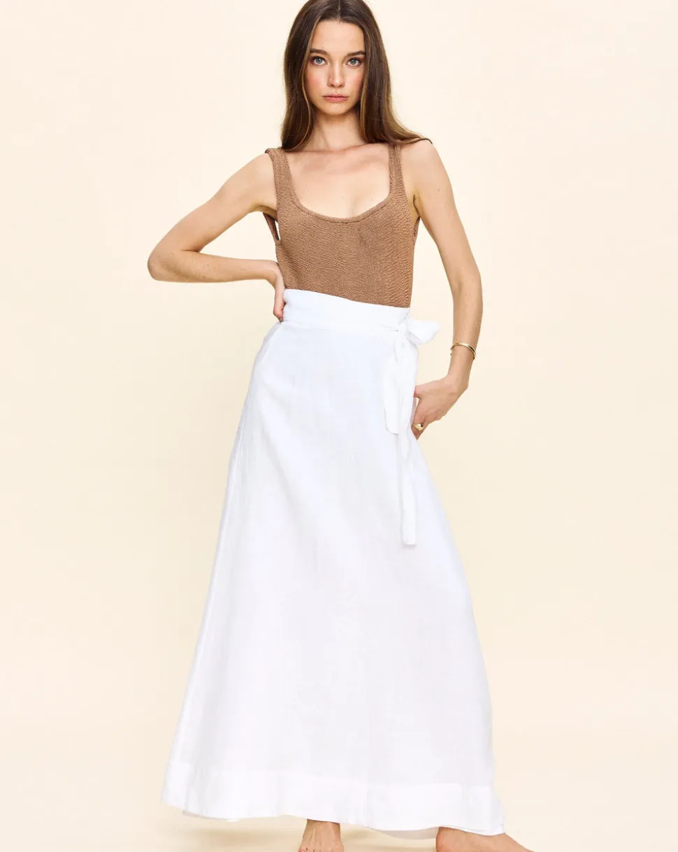 Helena Wrap Skirt in White