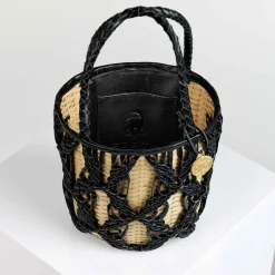 Helix Woven Mini Crossbody in Black