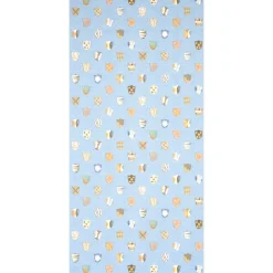 Heraldic Wallpaper in Oxford Blue
