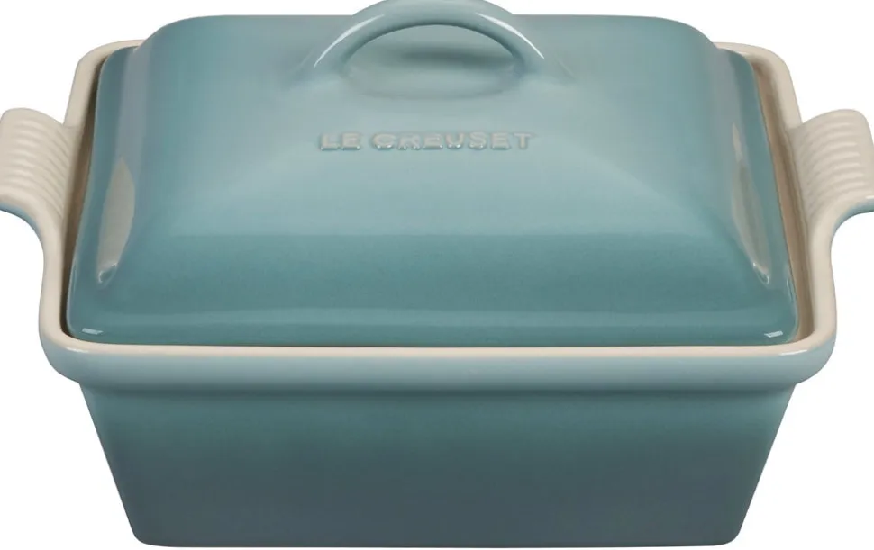 Heritage Covered Square Casserole in Sea Salt