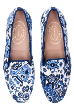 Heriz Slipper in Lapis