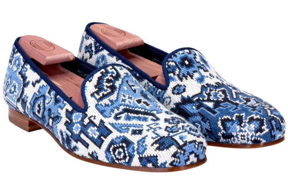 Heriz Slipper in Lapis