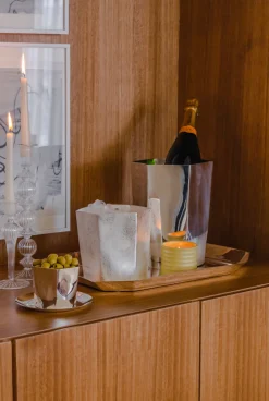 Hexagon Silver-Plated Ice Bucket