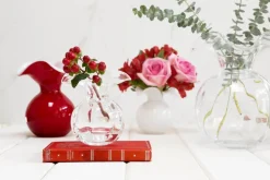 Hibiscus Glass Bud Vase