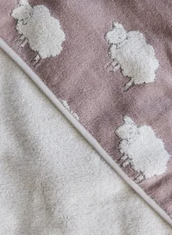 Hooded Bath Towel - Sweet Sheep Jacquard