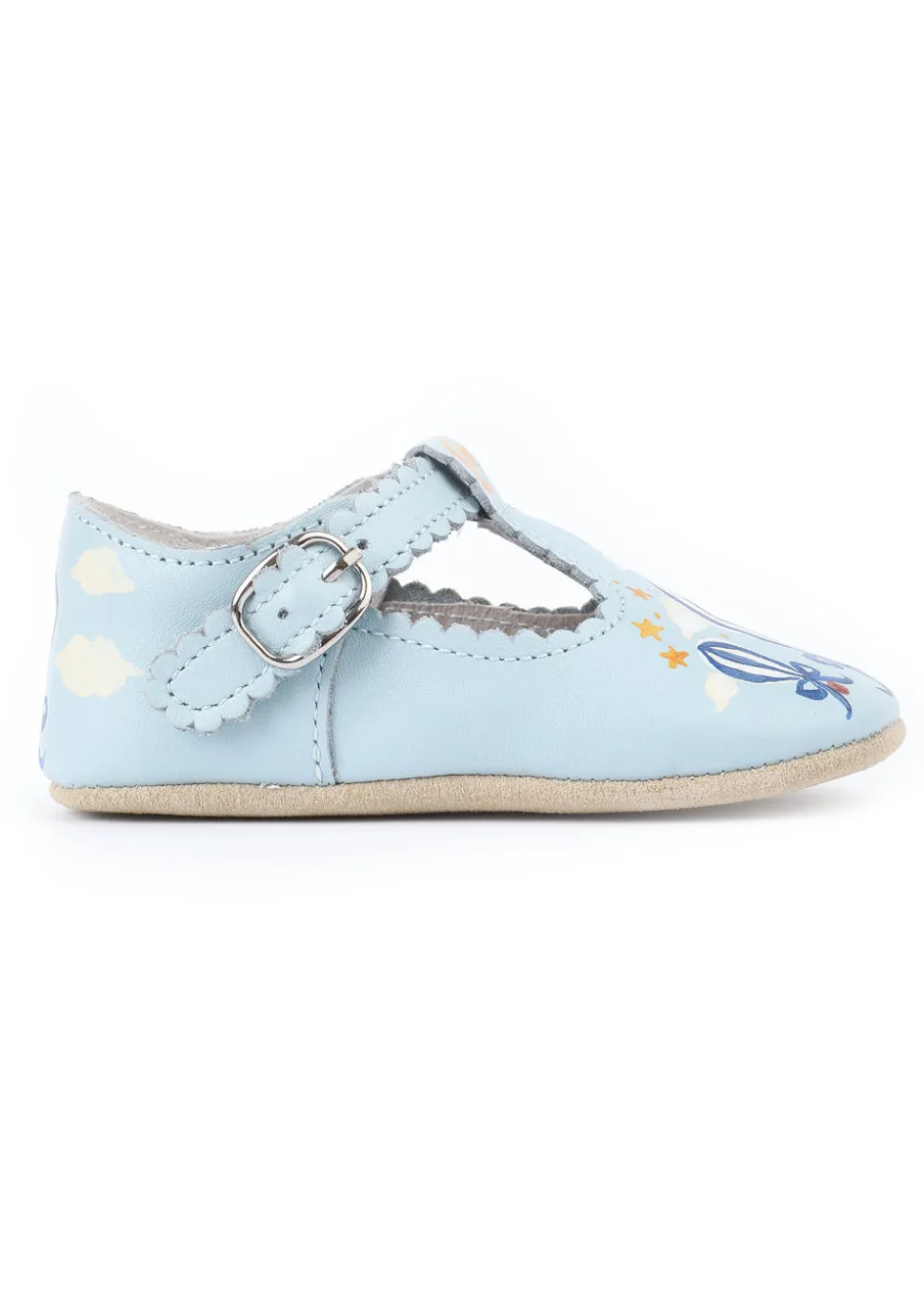 Hot Air Balloon Hand-Painted Baby Shoes