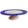 Hot Cakes Cake Stand in Navy & Pink Gingham