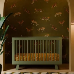 Hudson 3-in-1 Convertible Crib with Toddler Bed Conversion Kit in Olive